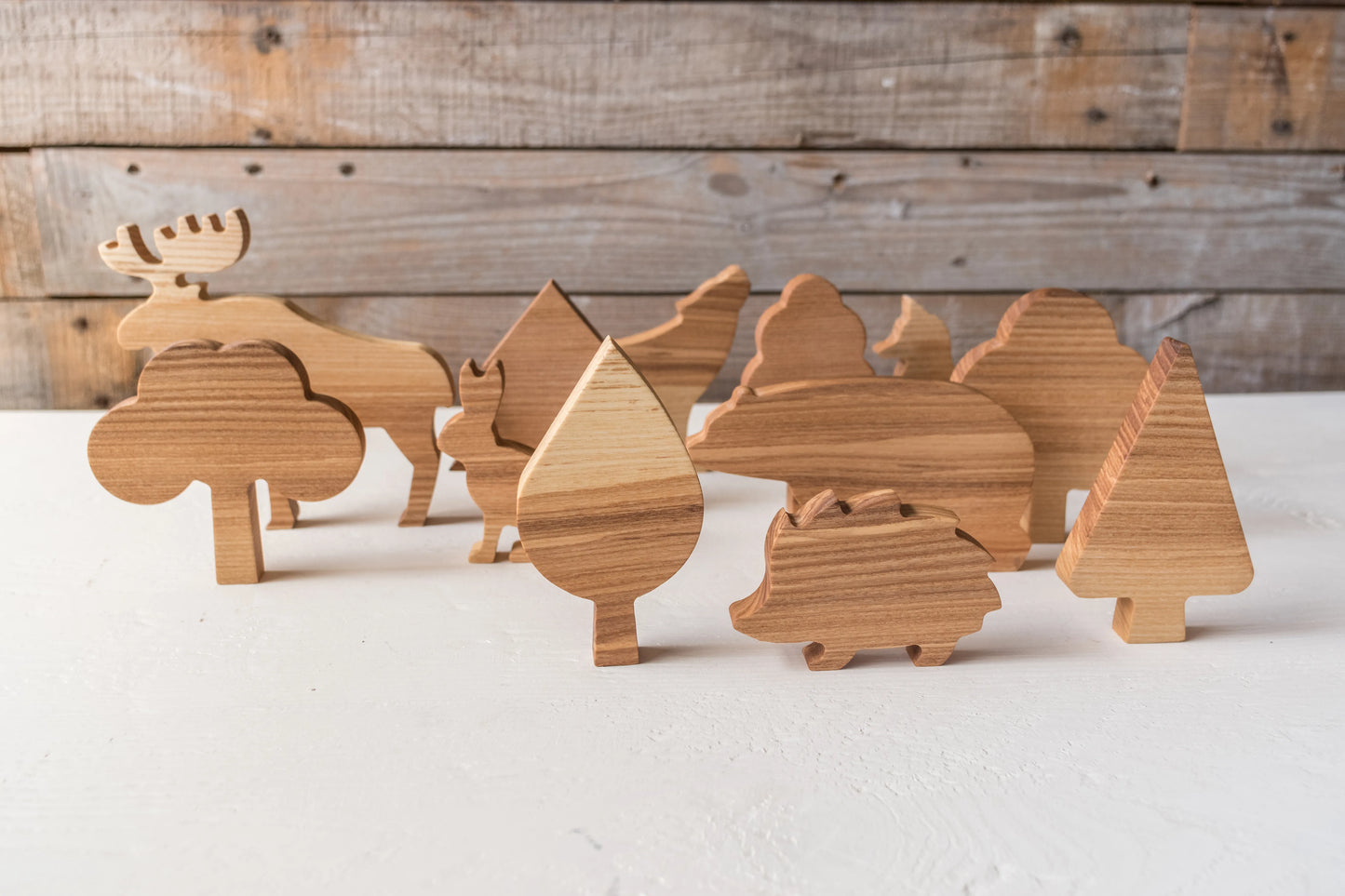 Wooden Forest Animal Set