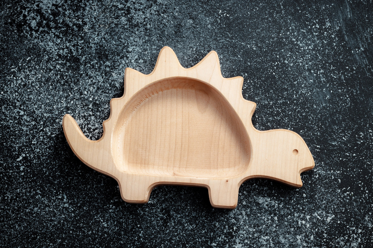 Wooden Dinosaur-Shaped Plate