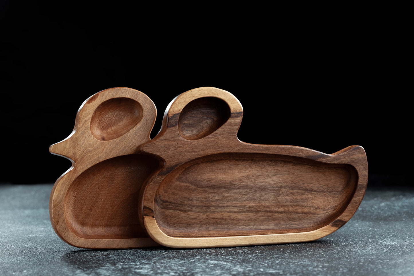 Wooden Duck-Shaped Kids Plate