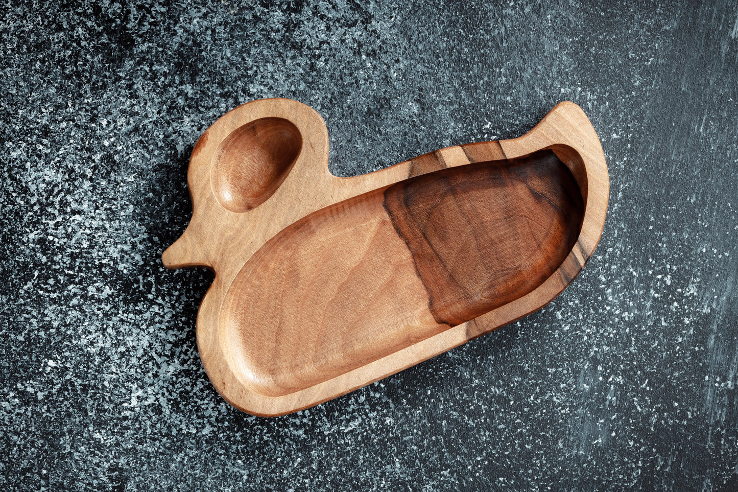 Wooden Duck-Shaped Kids Plate