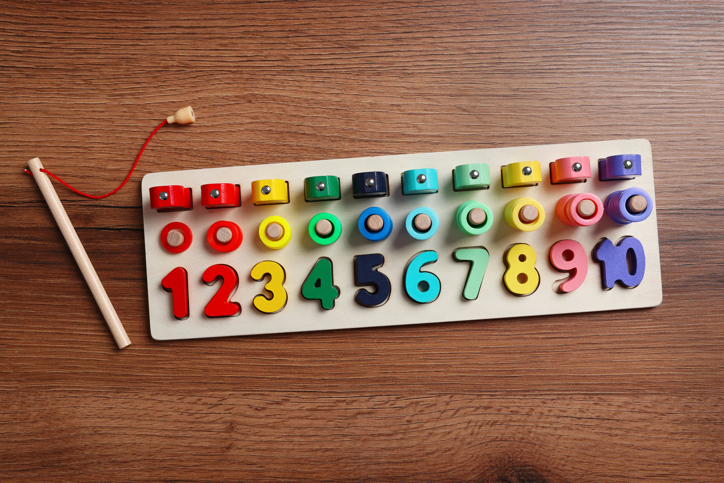 Wooden Fishing Math Game Toy