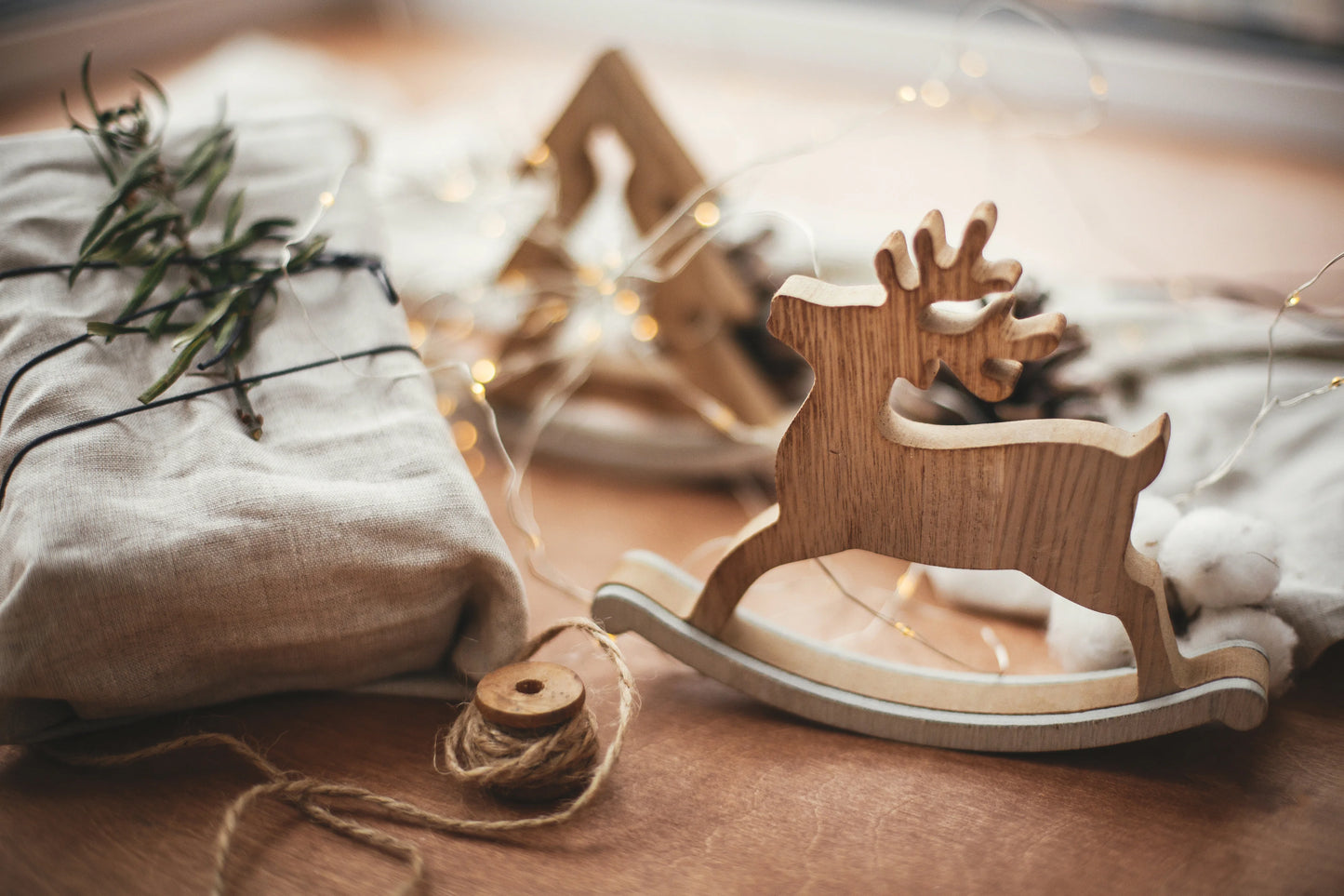 Wooden Reindeer Christmas Decor