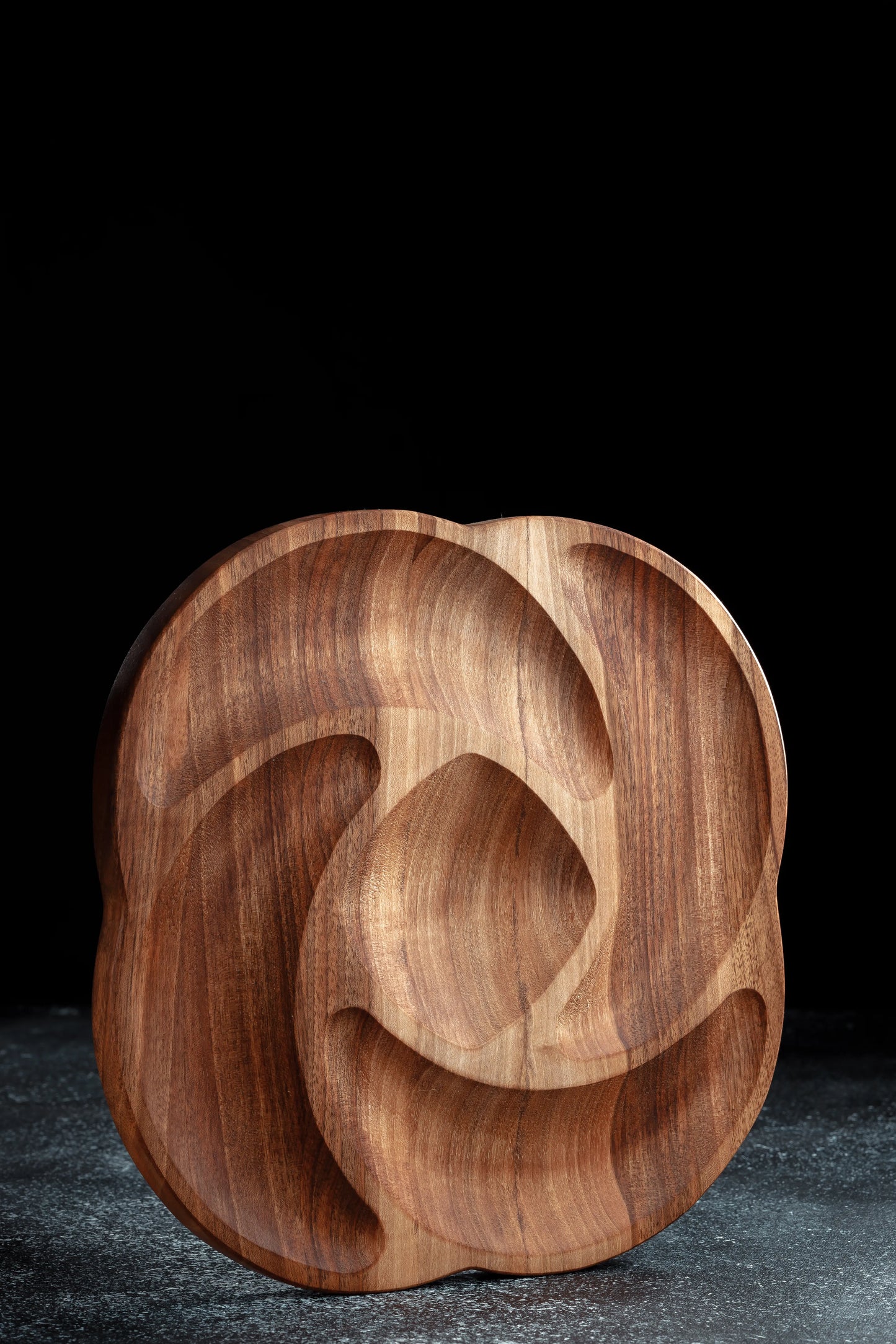 Wooden Bud-Shaped Plate