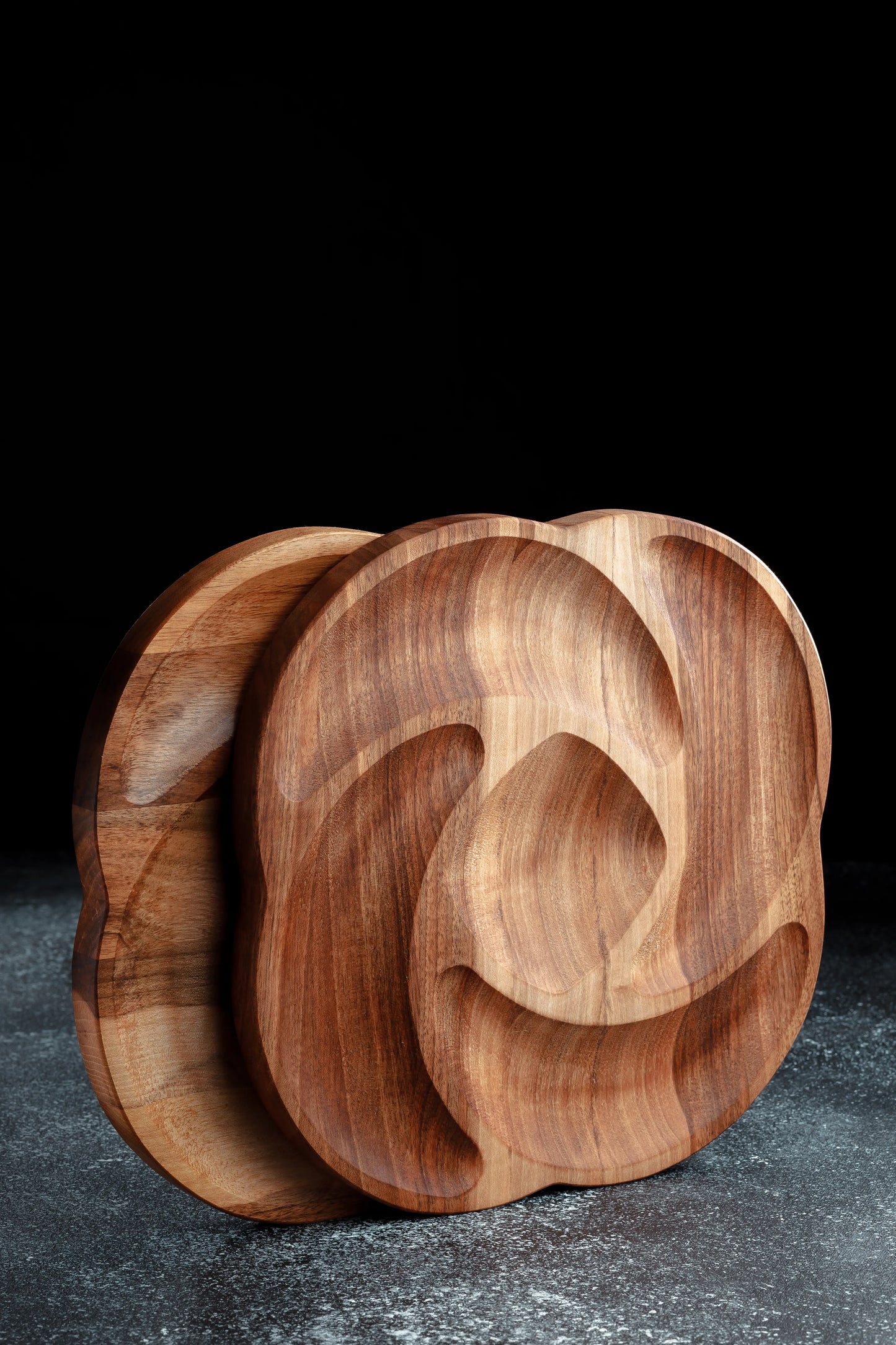 Wooden Bud-Shaped Plate