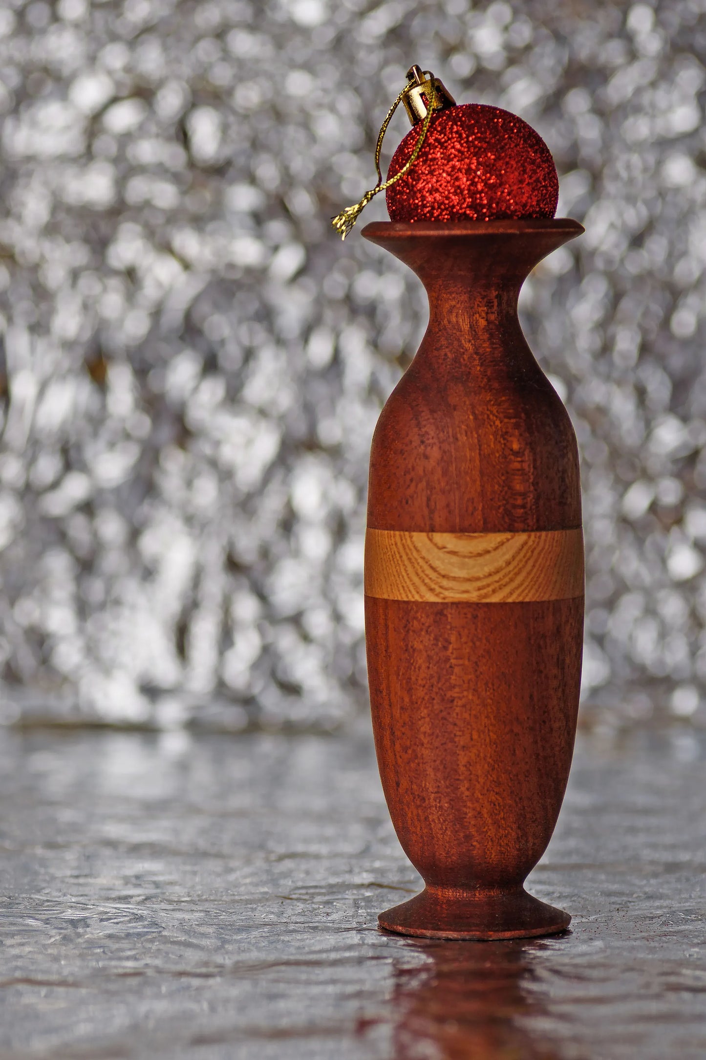 Two Tone Wooden Vase