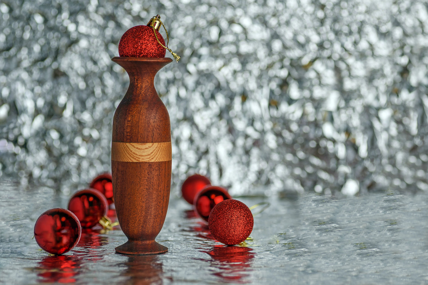 Two Tone Wooden Vase