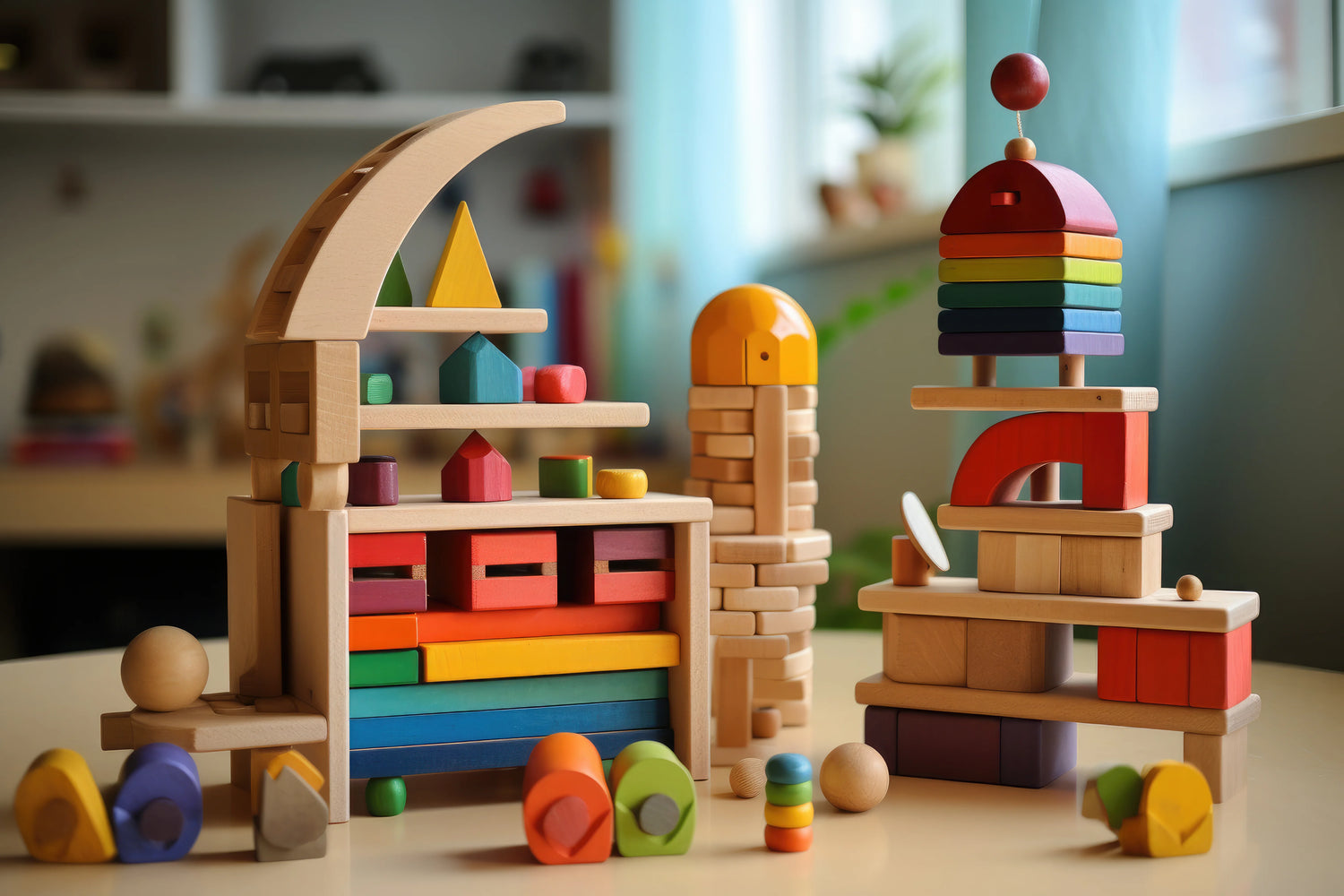 Wooden Shape Sorters & Building Blocks