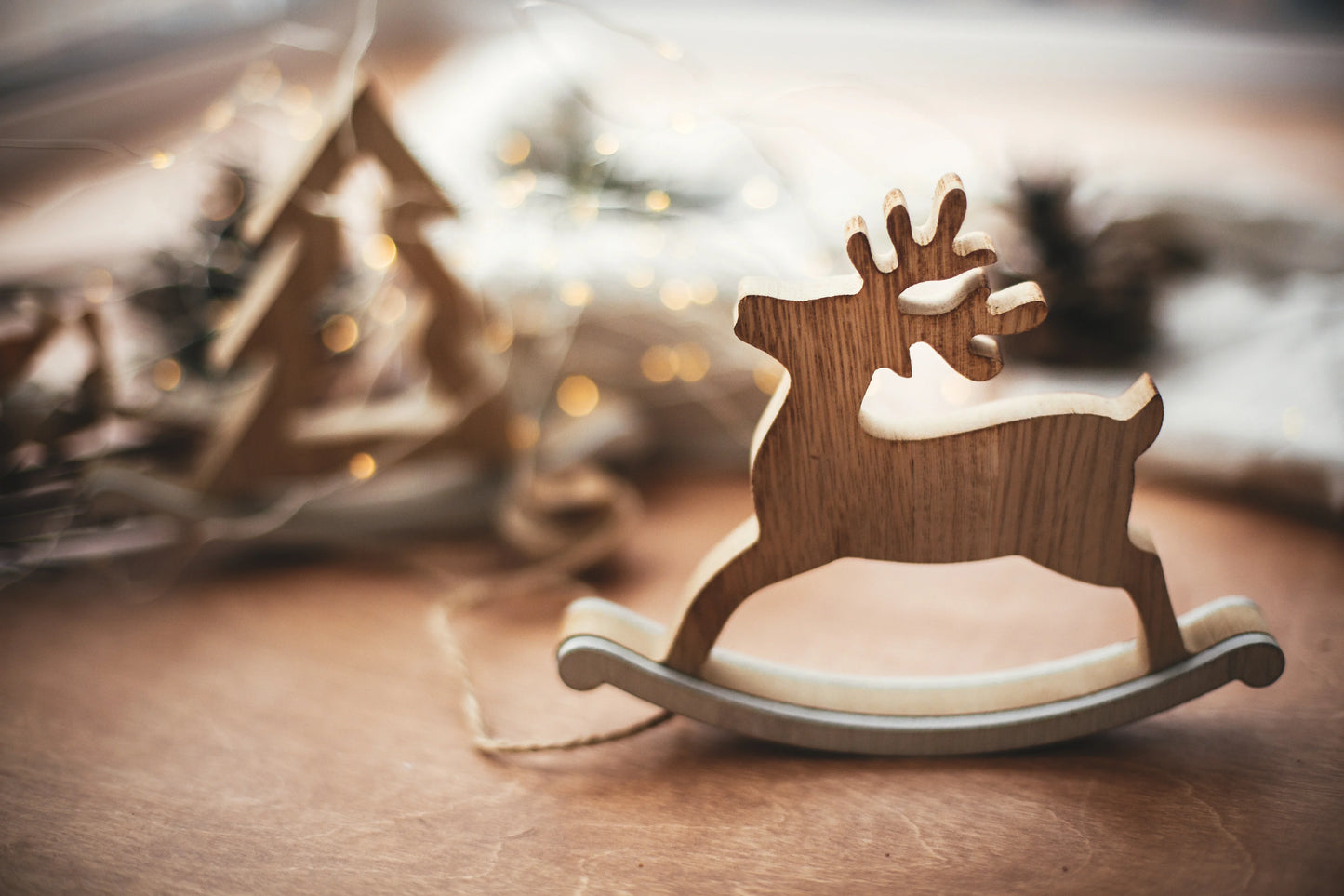 Wooden Reindeer Christmas Decor