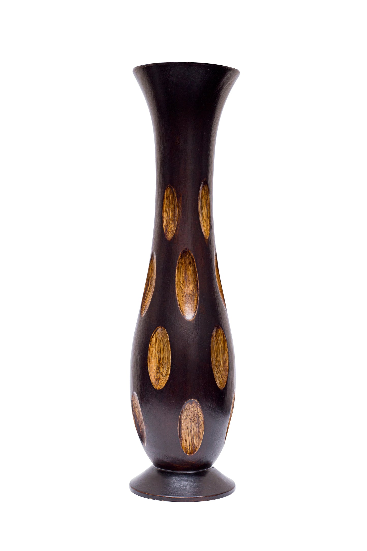 Wooden Vase With Pattern