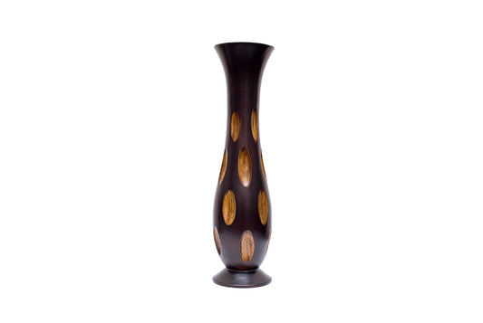 Wooden Vase With Pattern