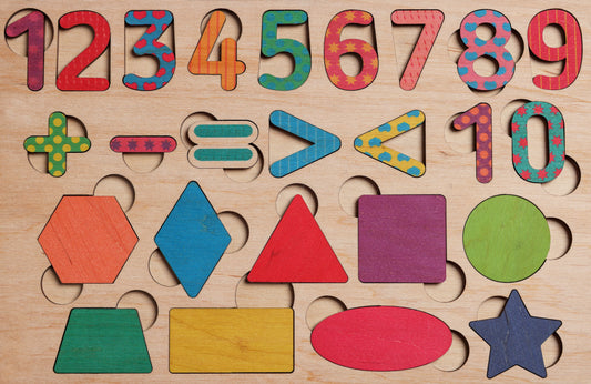 Wooden Educational Math Game Kit