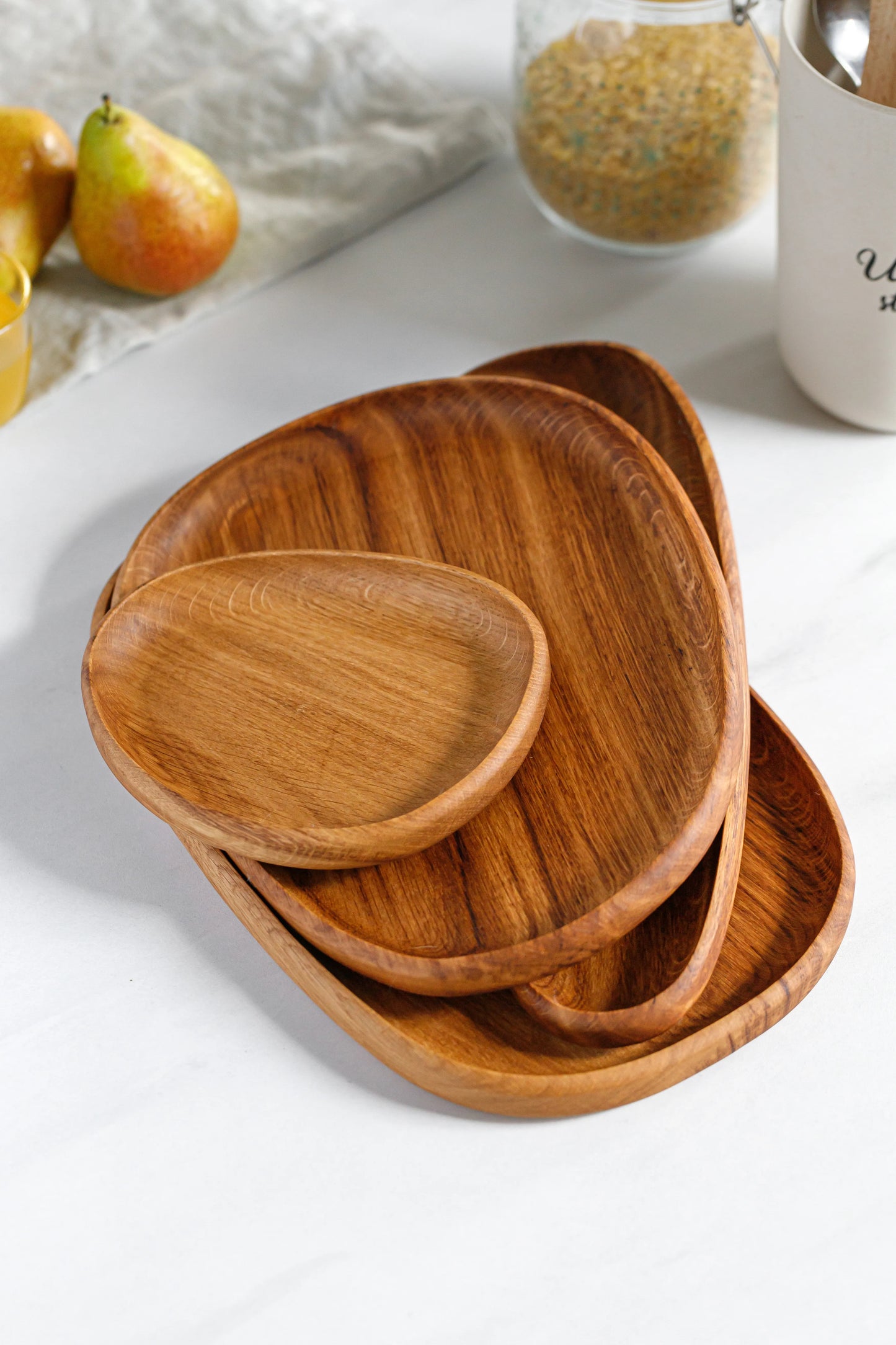 Wooden Plate Set