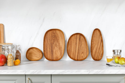 Wooden Plate Set