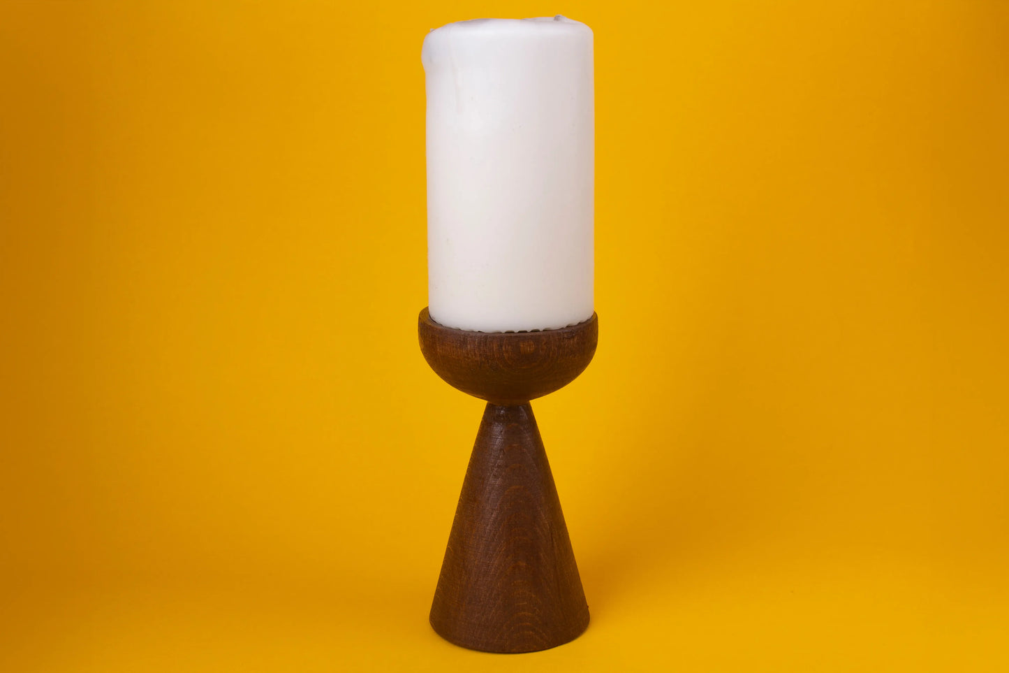 Wooden Candlestick Set