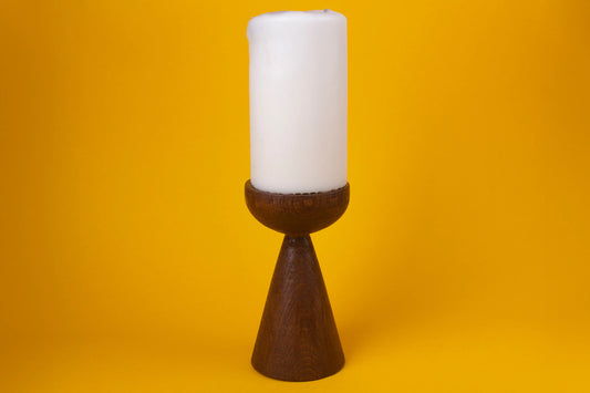 Wooden Candlestick Set