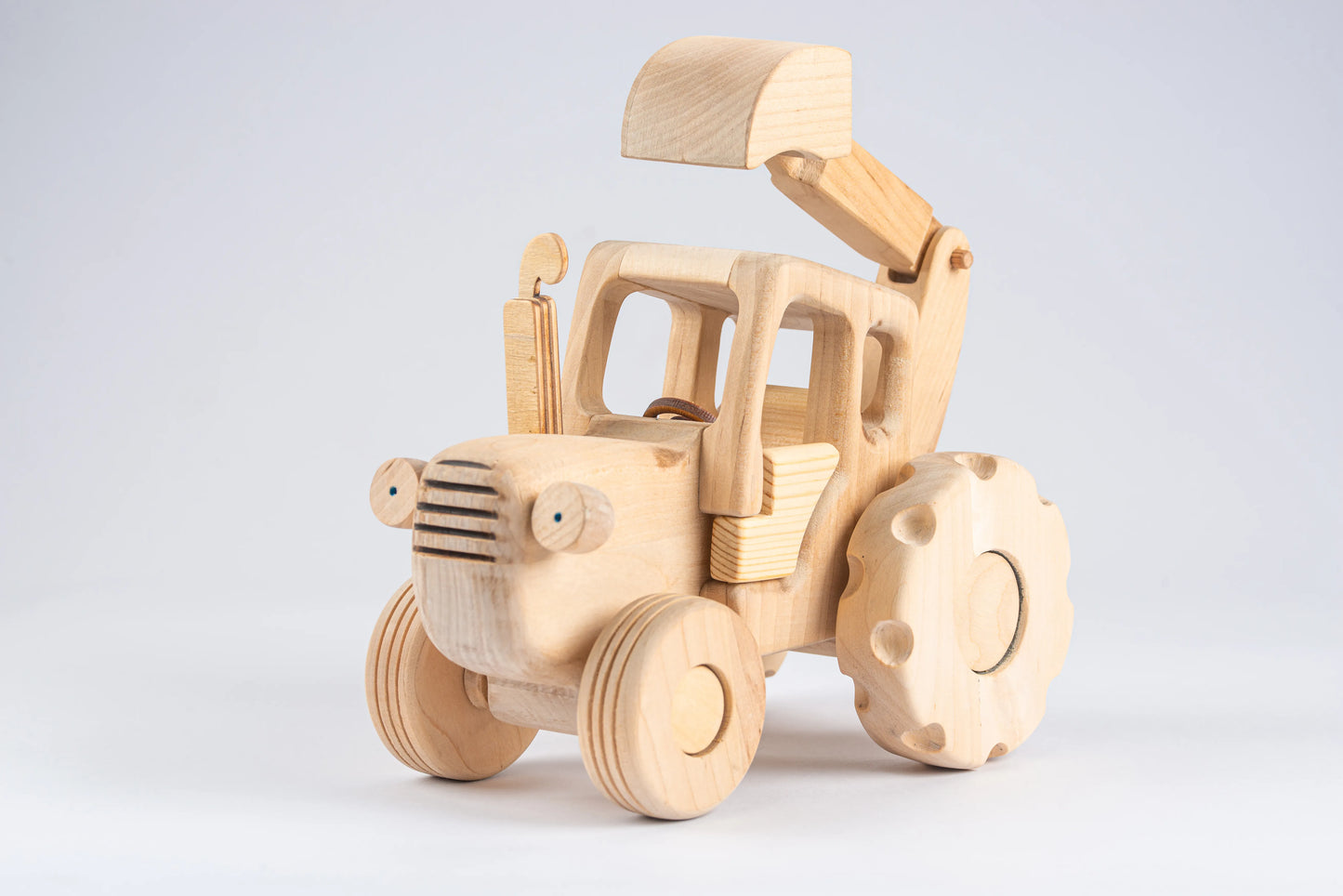 Handcrafted Wooden Excavator Tractor