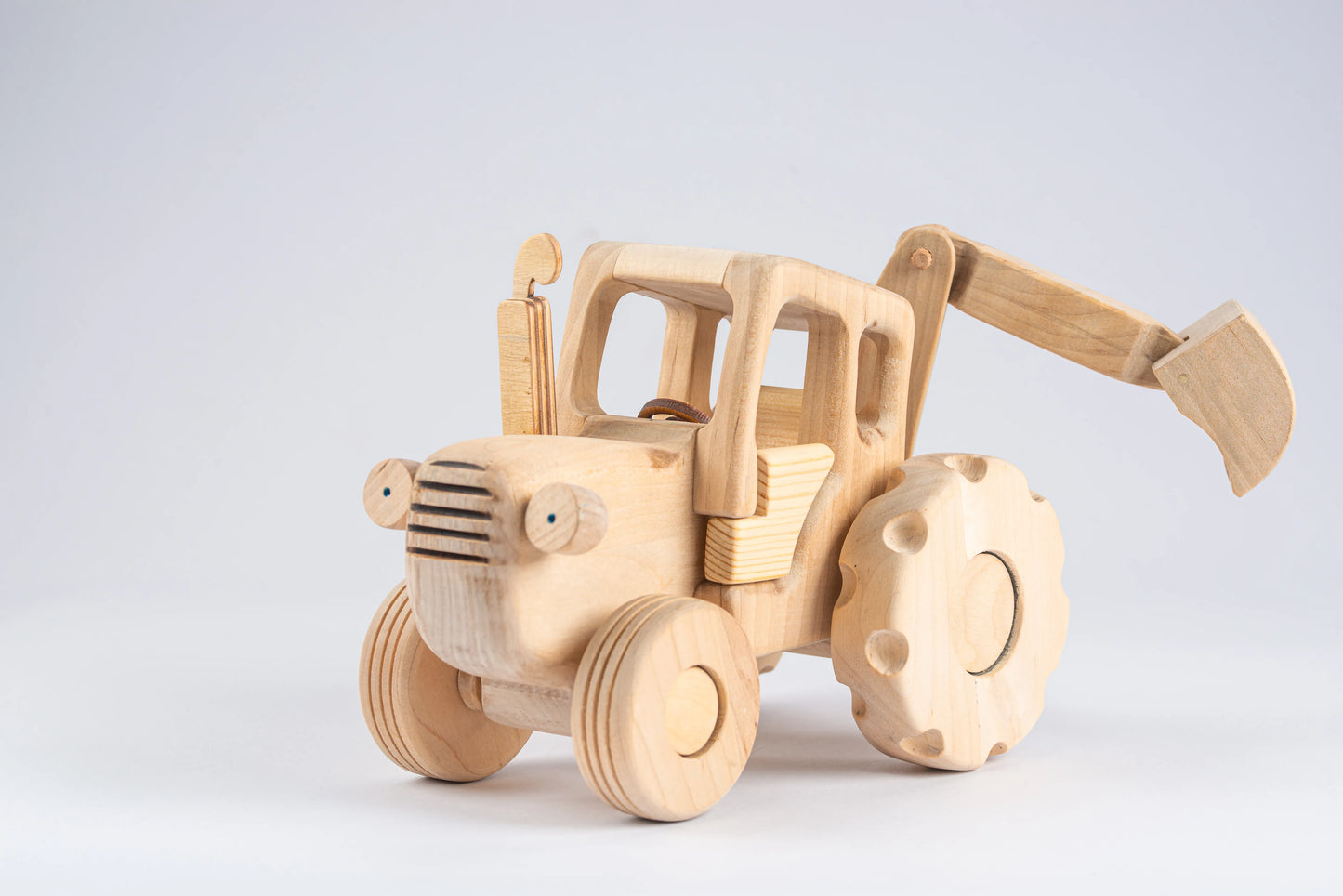 Handcrafted Wooden Excavator Tractor