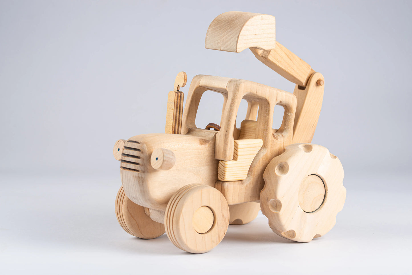 Handcrafted Wooden Excavator Tractor