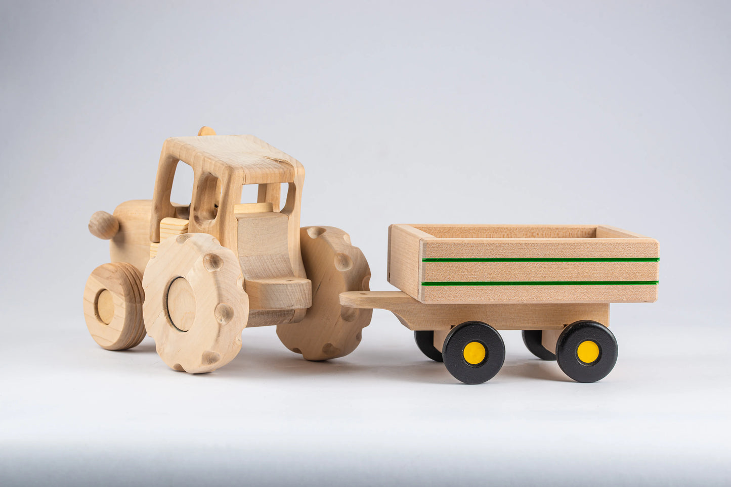 Handcrafted Wooden Excavator Tractor