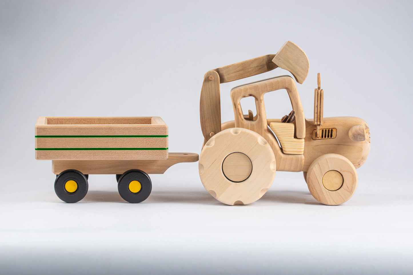 Handcrafted Wooden Excavator Tractor