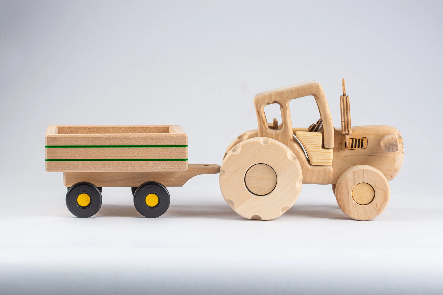 Handcrafted Wooden Excavator Tractor