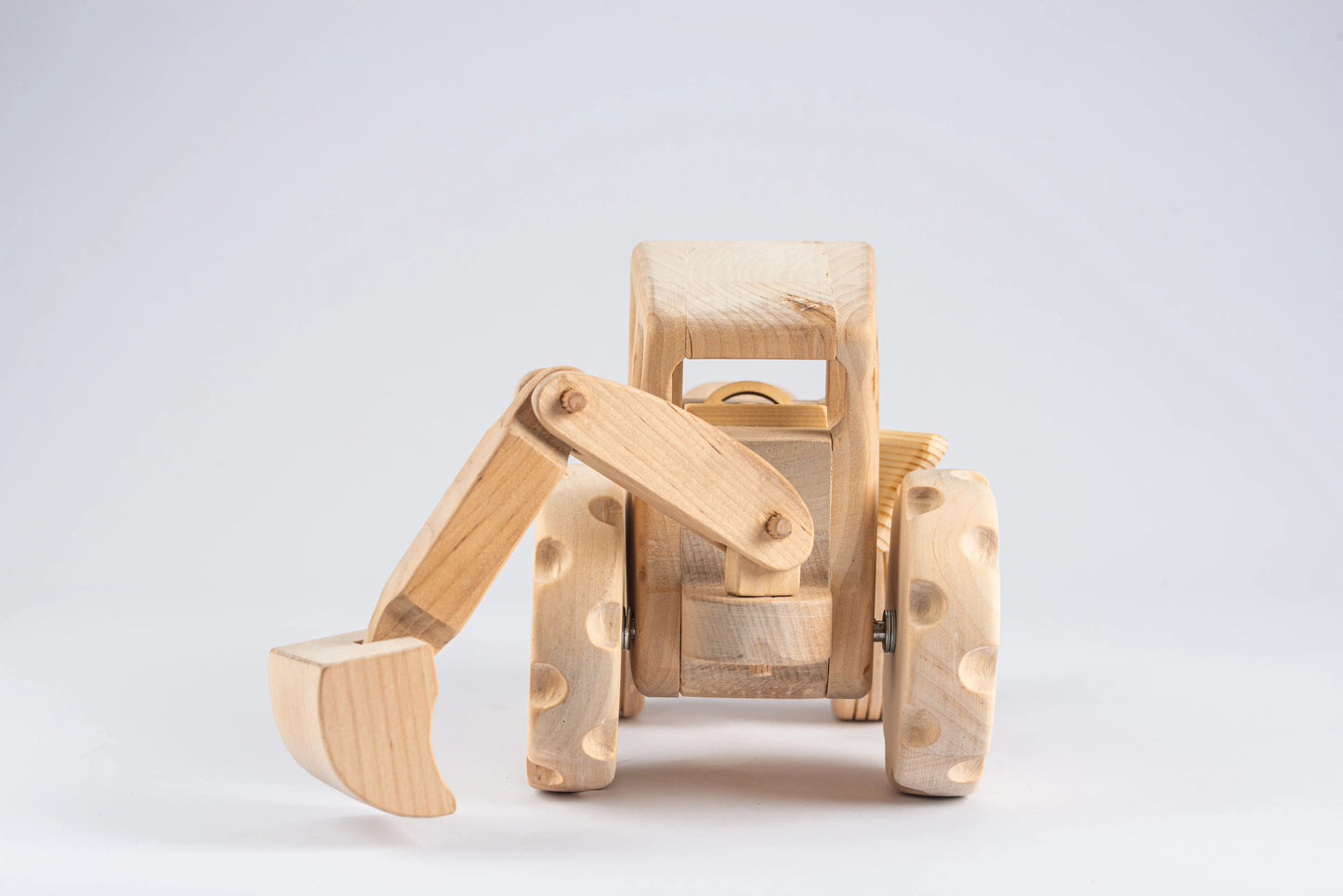 Handcrafted Wooden Excavator Tractor