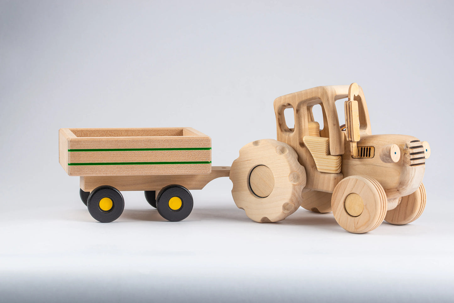 Handcrafted Wooden Excavator Tractor