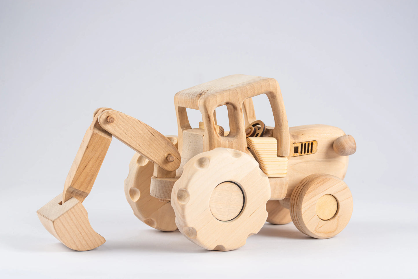 Handcrafted Wooden Excavator Tractor