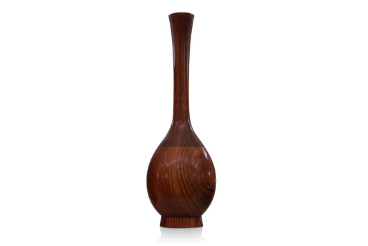 Wooden Long Neck Vase