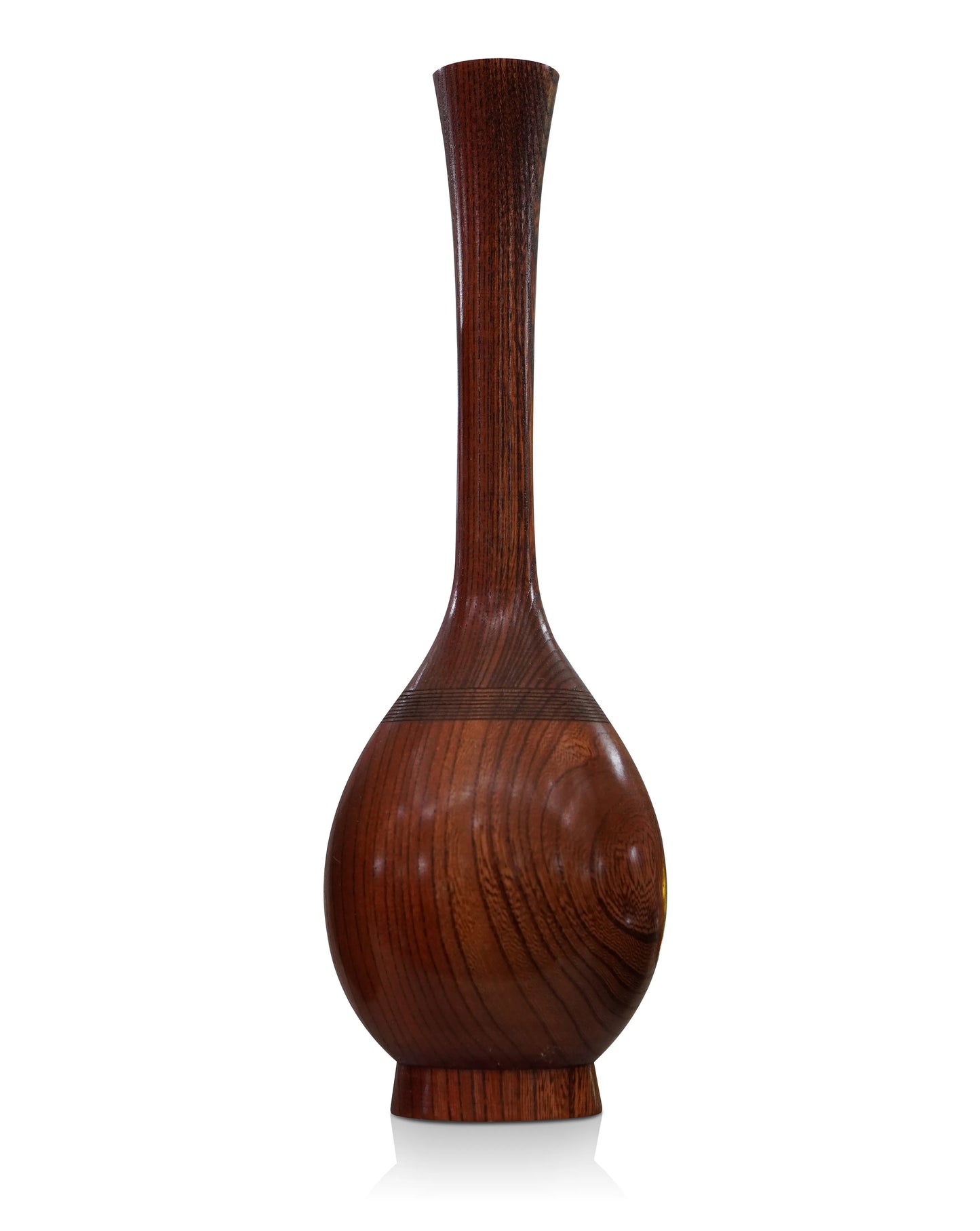 Wooden Long Neck Vase