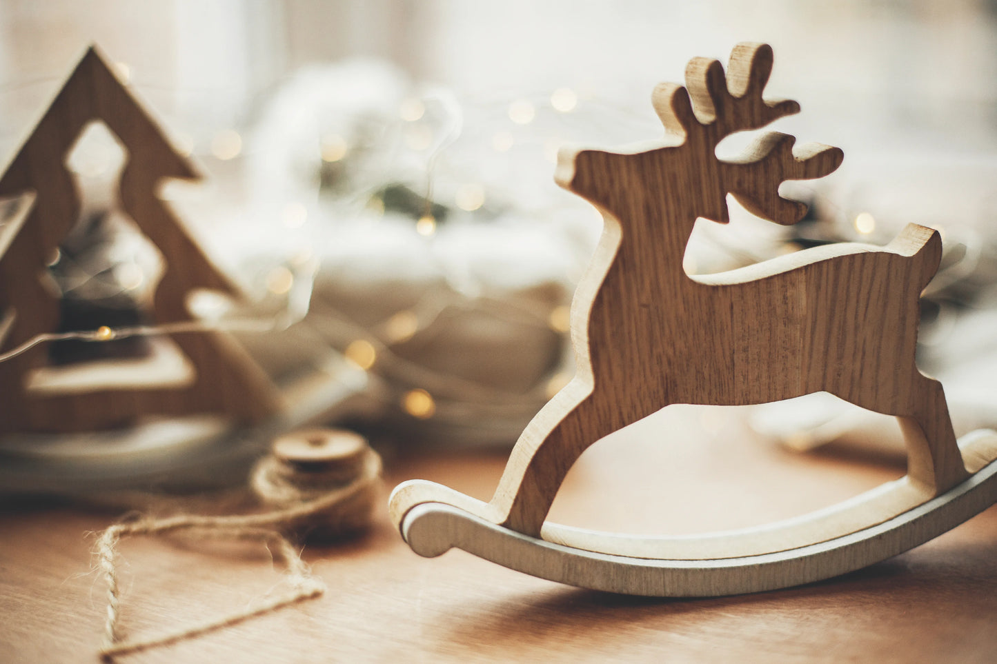 Wooden Reindeer Christmas Decor