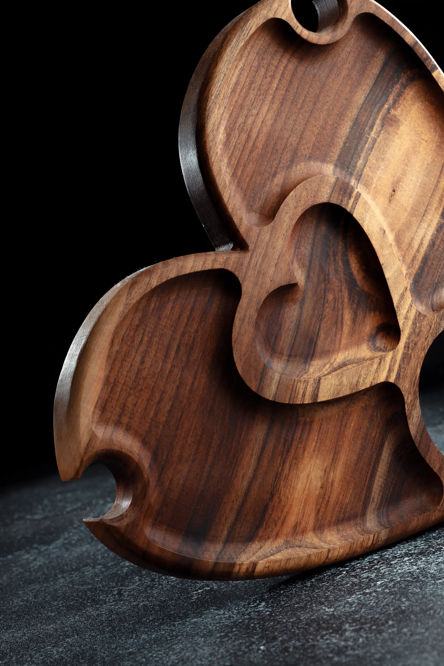 Wooden Heart-Shaped Plate