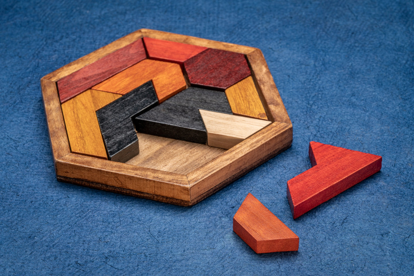 Wooden Hexagon Tangram Puzzle