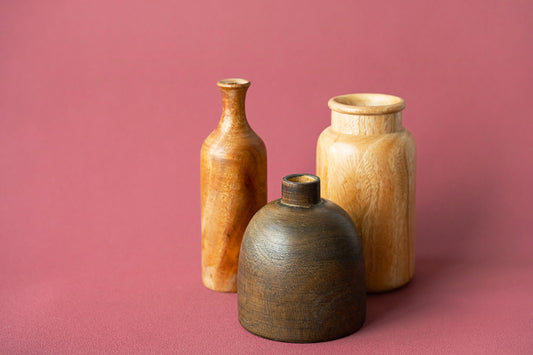 Wooden Vases