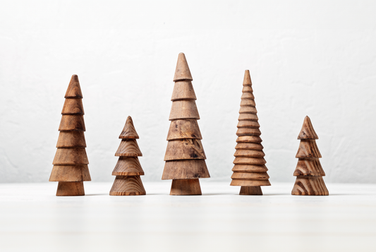 Wooden Christmas Pine Trees