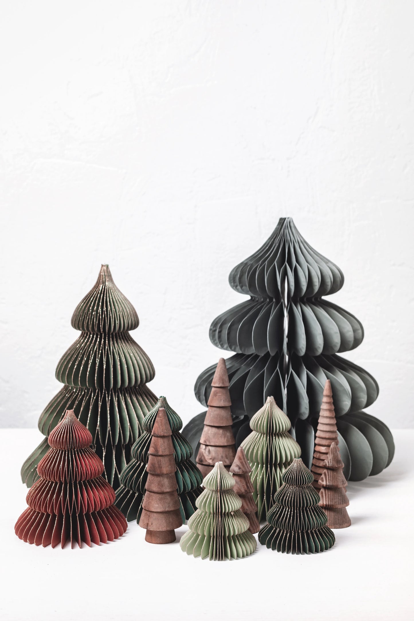 Wooden Christmas Pine Trees