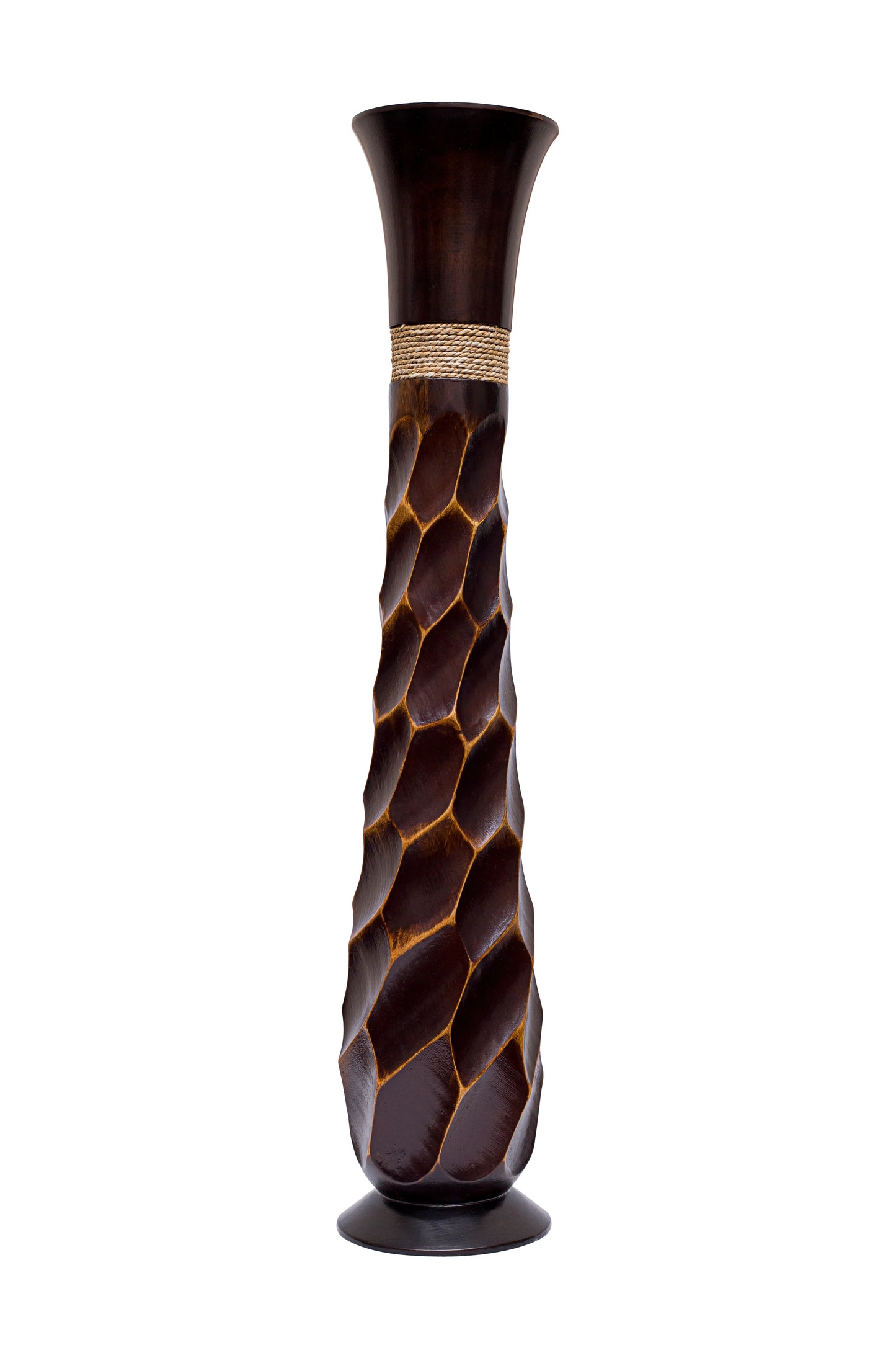 Wooden Long Flower Vase