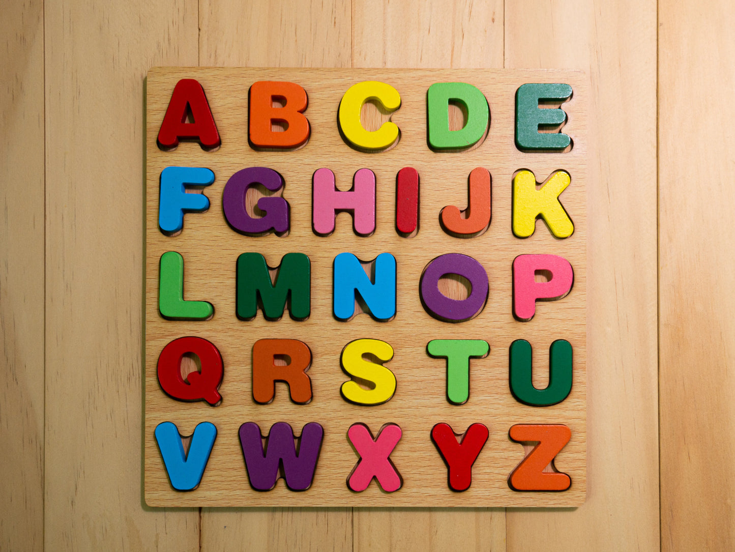 Wooden Multi Color Alphabet Toy