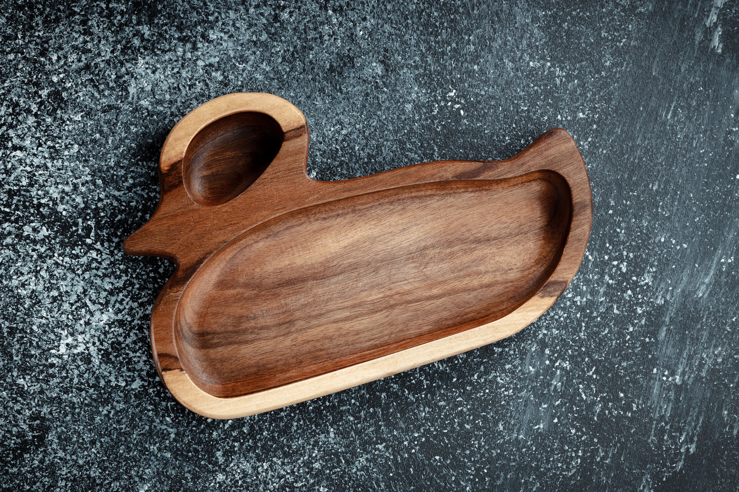 Wooden Duck-Shaped Kids Plate