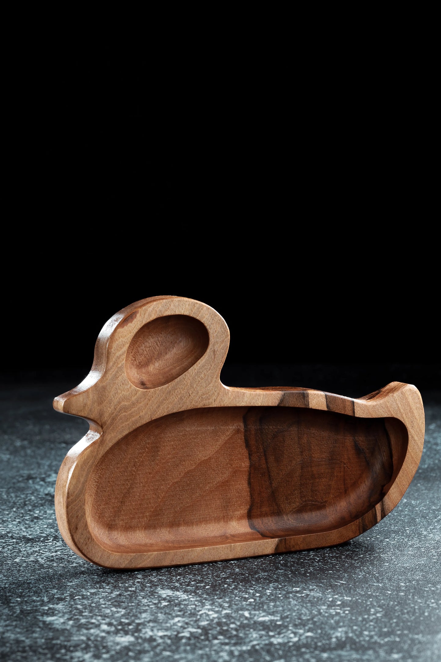 Wooden Duck-Shaped Kids Plate