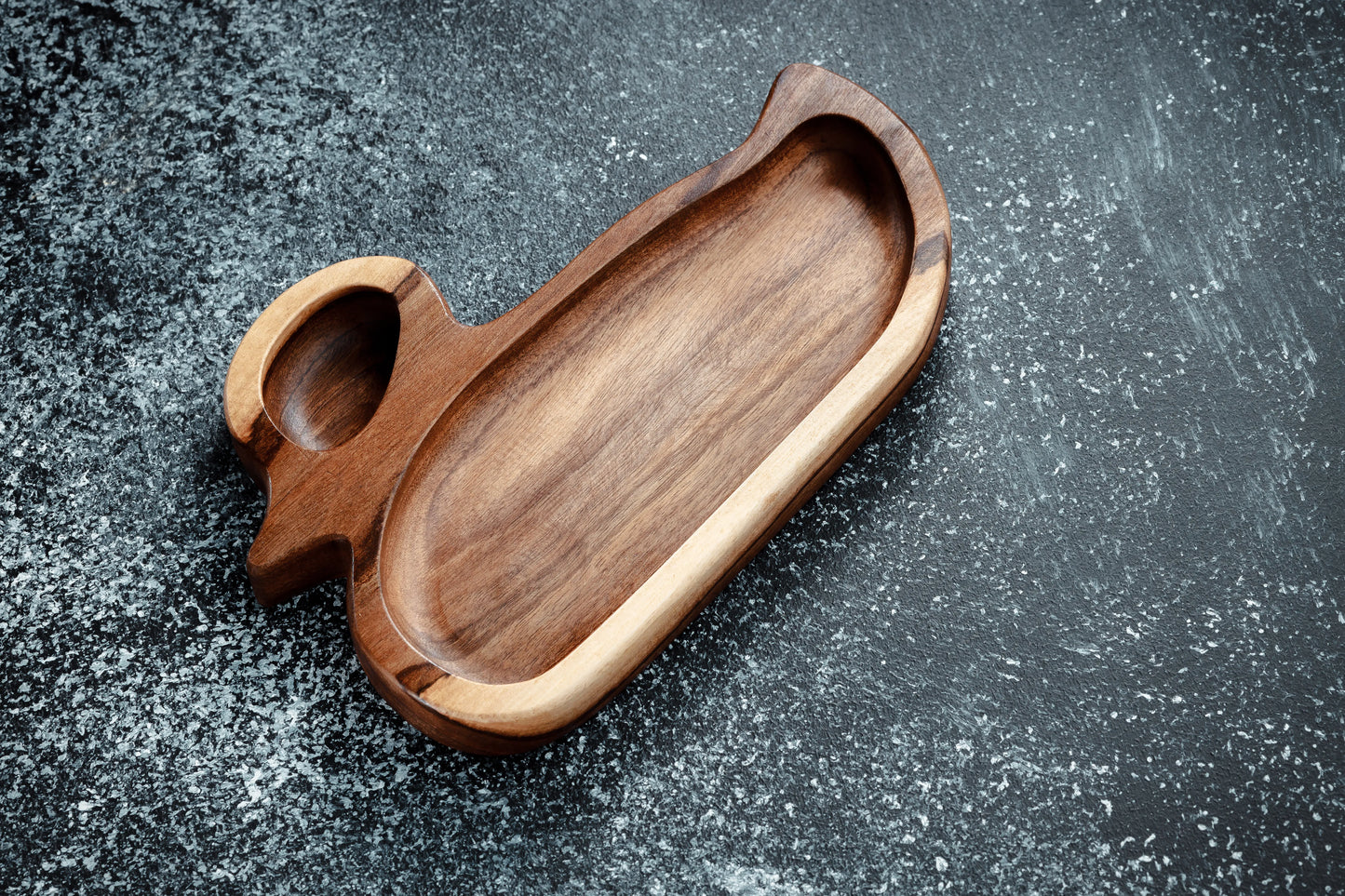 Wooden Duck-Shaped Kids Plate