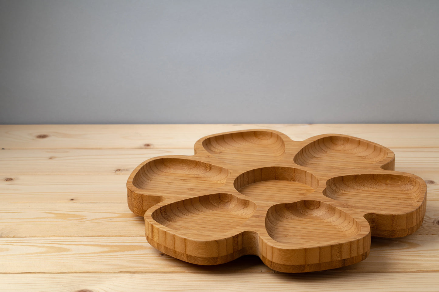 Wooden Flower-Shaped Plate