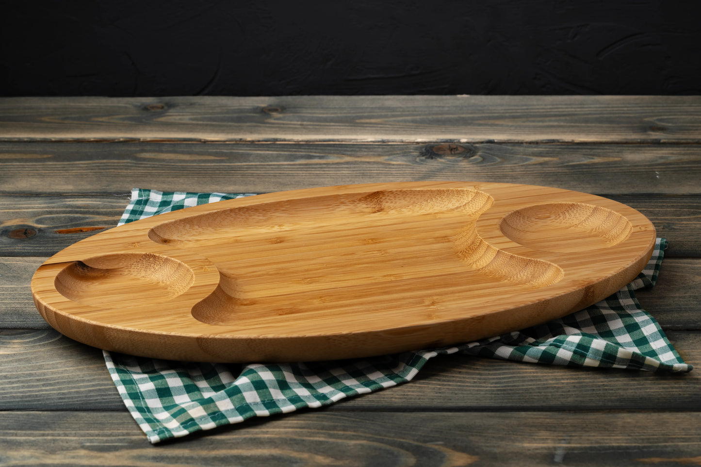 Wooden Oval Shape Serving Plate