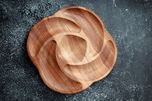 Wooden Bud-Shaped Plate